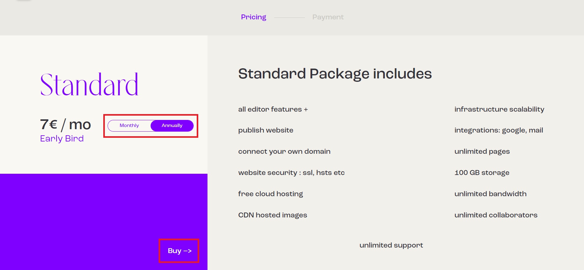 image of upgrade your website on Aphyo - choose price